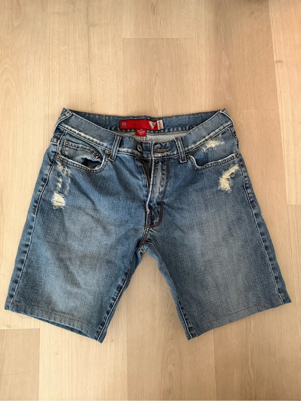 Y2K Men's Distressed Denim Jorts